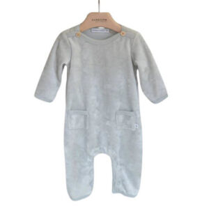 Bamboom - Pyjama sans pied en velour gris - 3 mois