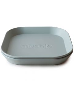 Mushie - Assiettes carrées : sauge