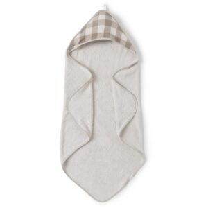 Baby Shower - Cape de bain Vichy caramel